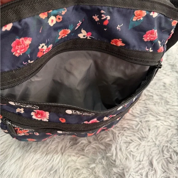 LeSportsac Navy and Pink Floral Crossbody Bag - Picture 8 of 12